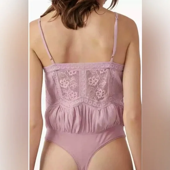 NWT Free People Still the One Lace Intimately FP Sheer Floral Bodysuit La Fluer